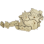 Österreich Bierlandkarte Bundesländer in Ahorn Dekor als ganzes Set